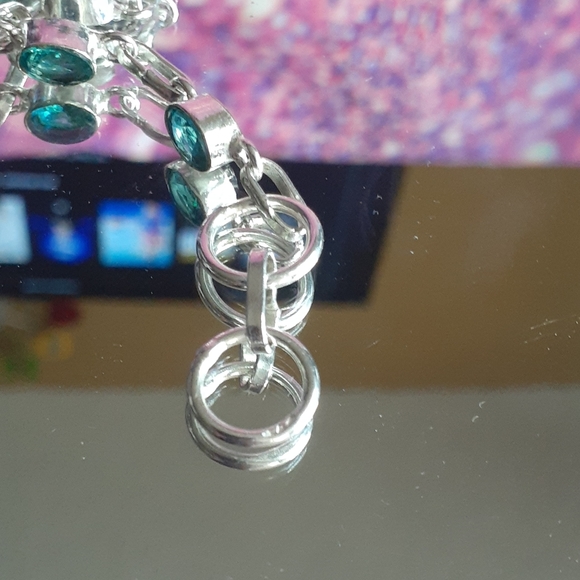 Genuine AAA Oval Aquamarine S925 Silver Bracelet - Picture 8 of 10